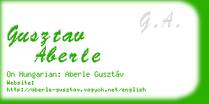 gusztav aberle business card